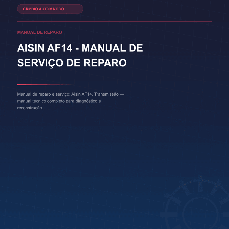 Aisin AF14 - Manual de serviço de reparo